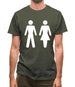 Man Woman Toilet Sign Mens T-Shirt