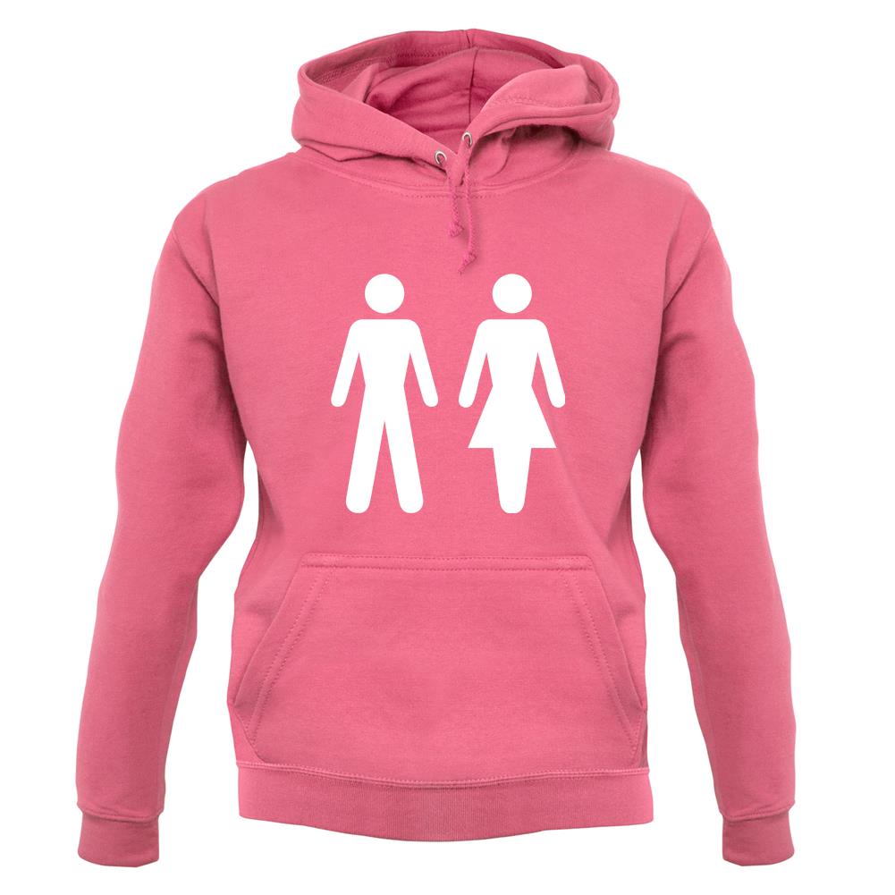 Man Woman Toilet Sign unisex hoodie