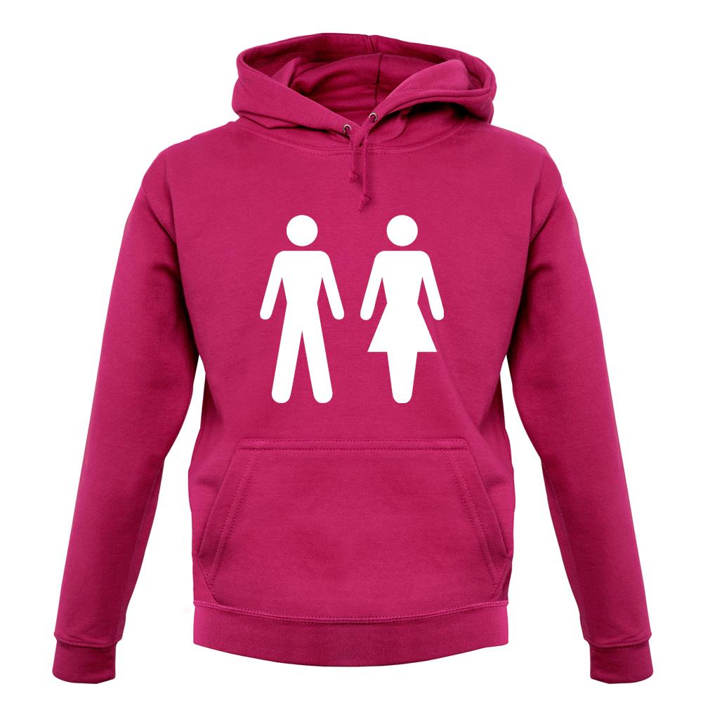 Man Woman Toilet Sign unisex hoodie