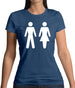 Man Woman Toilet Sign Womens T-Shirt