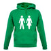 Man Woman Toilet Sign unisex hoodie