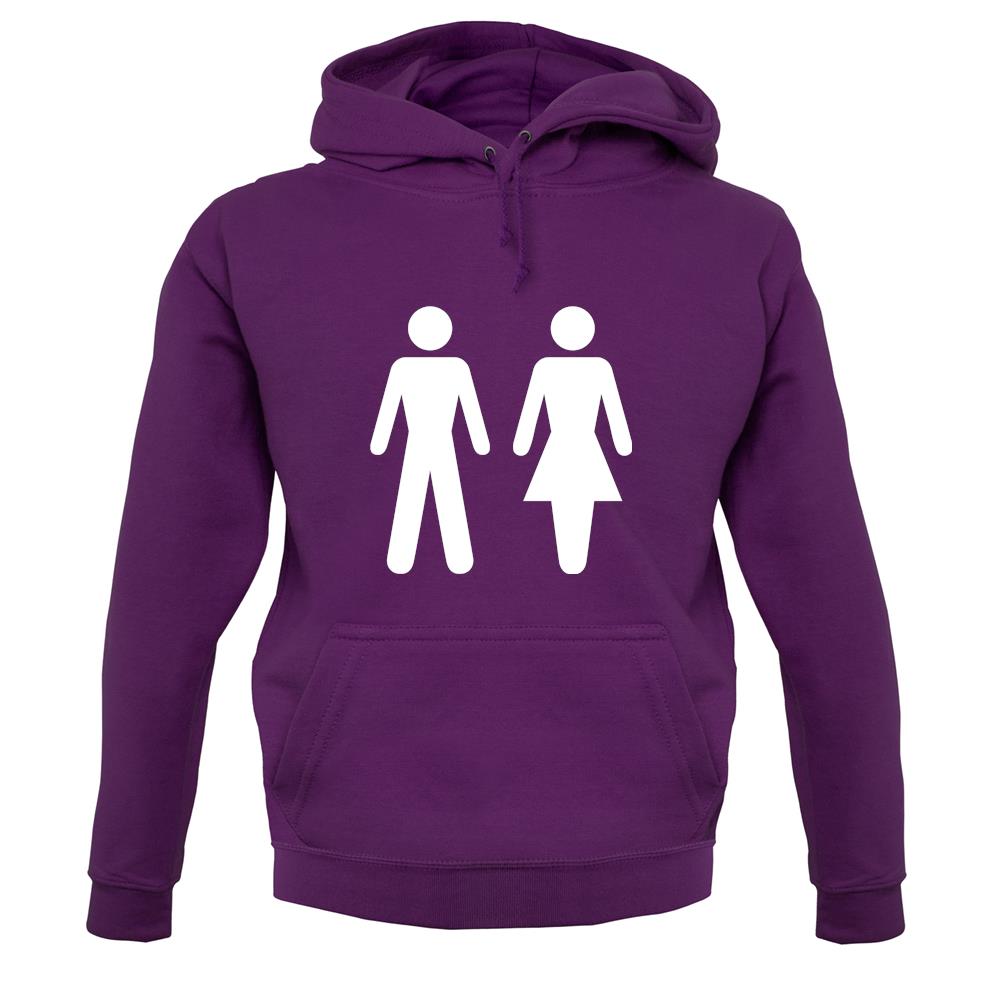 Man Woman Toilet Sign unisex hoodie