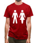 Man Woman Toilet Sign Mens T-Shirt