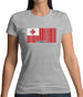 Tonga Barcode Style Flag Womens T-Shirt