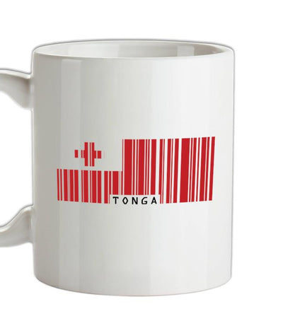 Tonga Barcode Style Flag Ceramic Mug