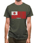 Tonga Barcode Style Flag Mens T-Shirt