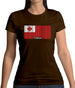 Tonga Barcode Style Flag Womens T-Shirt