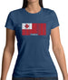 Tonga Barcode Style Flag Womens T-Shirt