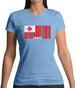 Tonga Barcode Style Flag Womens T-Shirt