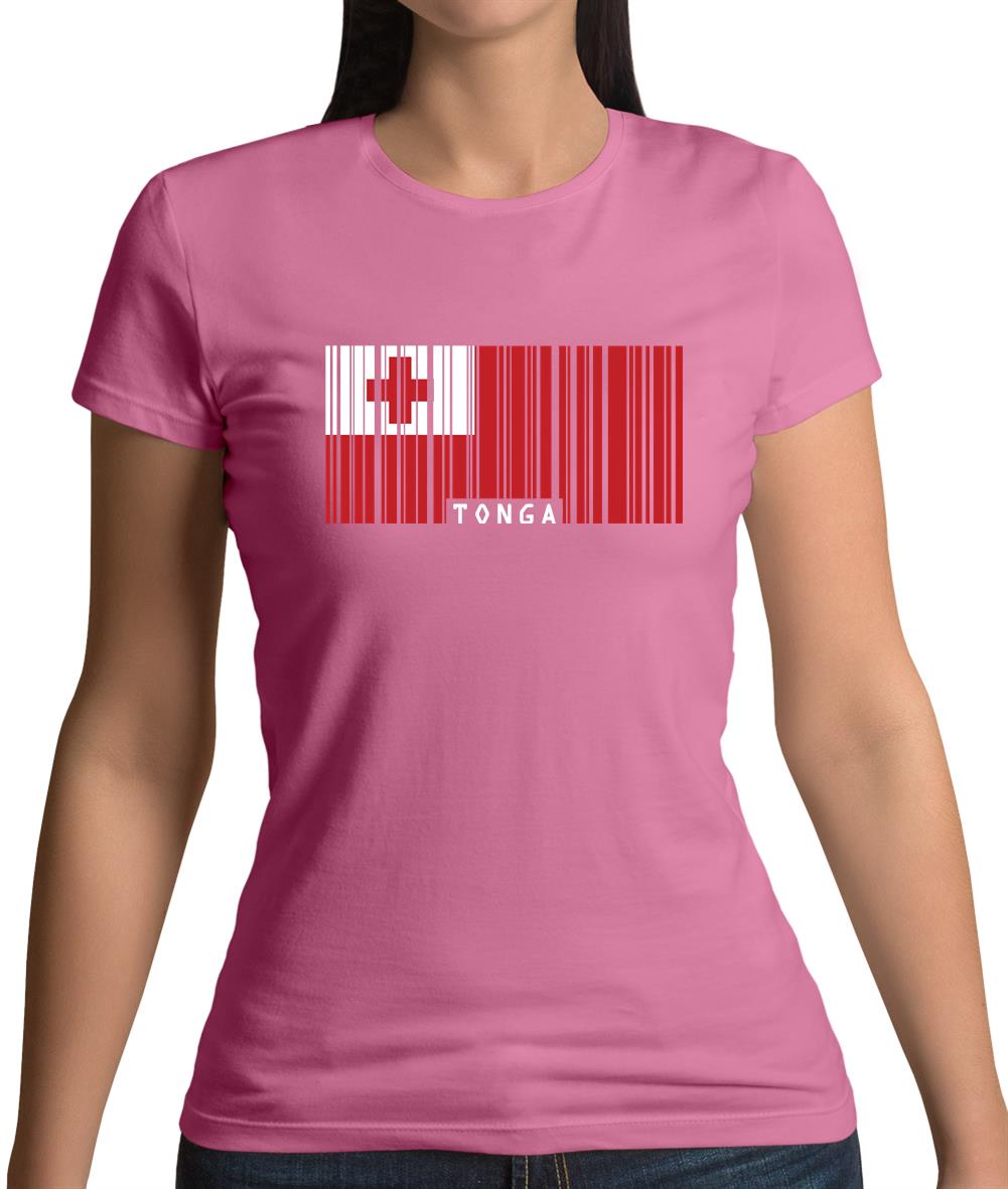 Tonga Barcode Style Flag Womens T-Shirt
