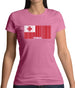 Tonga Barcode Style Flag Womens T-Shirt