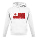 Tonga Grunge Style Flag unisex hoodie