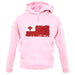 Tonga Grunge Style Flag unisex hoodie