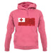 Tonga Grunge Style Flag unisex hoodie
