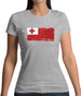 Tonga Grunge Style Flag Womens T-Shirt