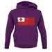 Tonga Grunge Style Flag unisex hoodie