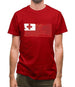 Tonga Grunge Style Flag Mens T-Shirt