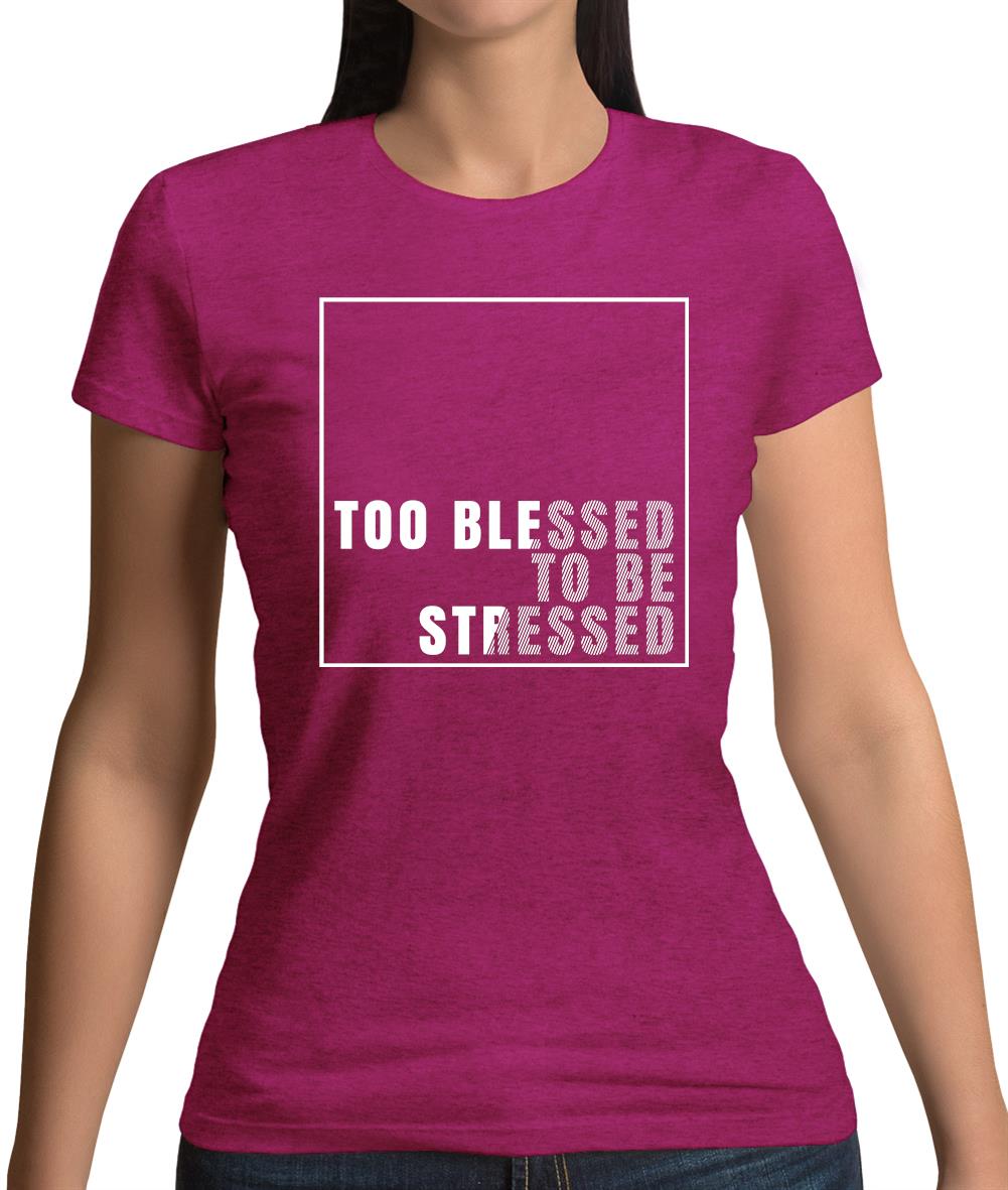 Too Blessed To Be Stressed Womens T-Shirt