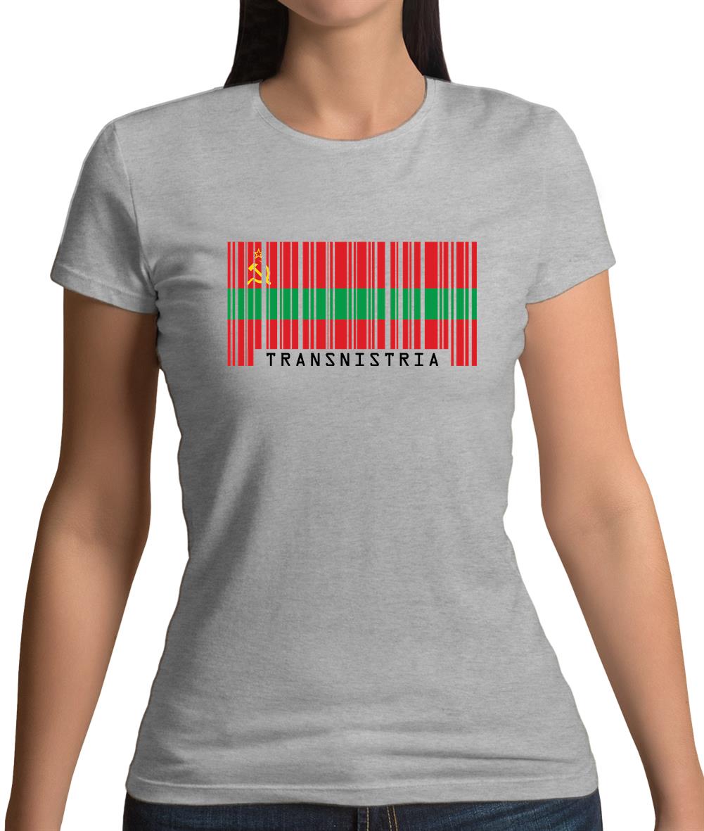 Transnistria Barcode Style Flag Womens T-Shirt
