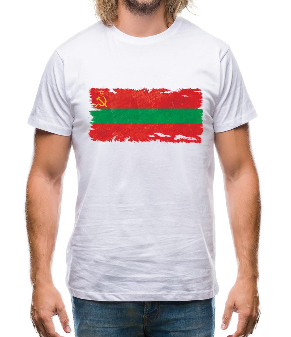 Transnistria Grunge Style Flag Mens T-Shirt