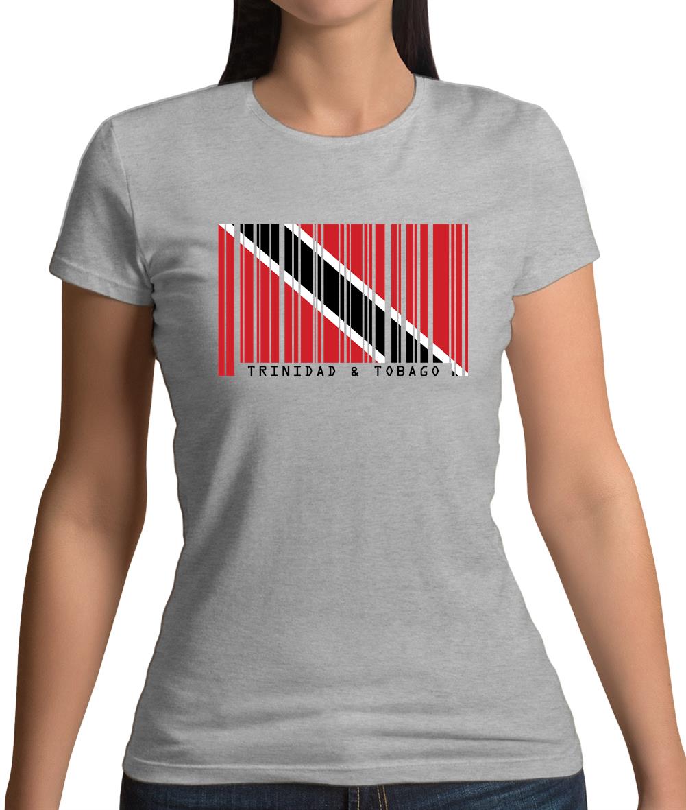 Trinidad And Tobago Barcode Style Flag Womens T-Shirt