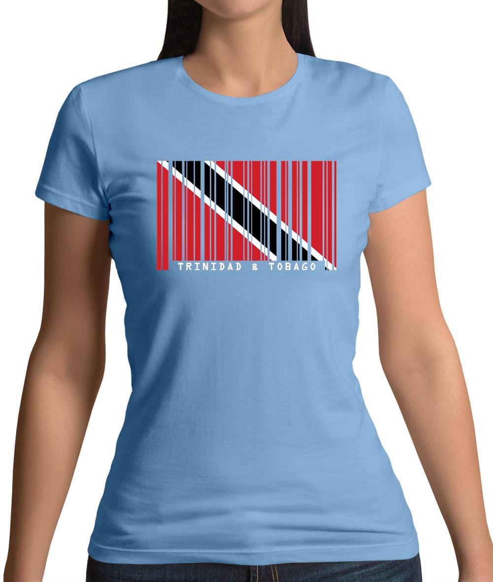 Trinidad And Tobago Barcode Style Flag Womens T-Shirt