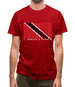 Trinidad And Tobago Barcode Style Flag Mens T-Shirt