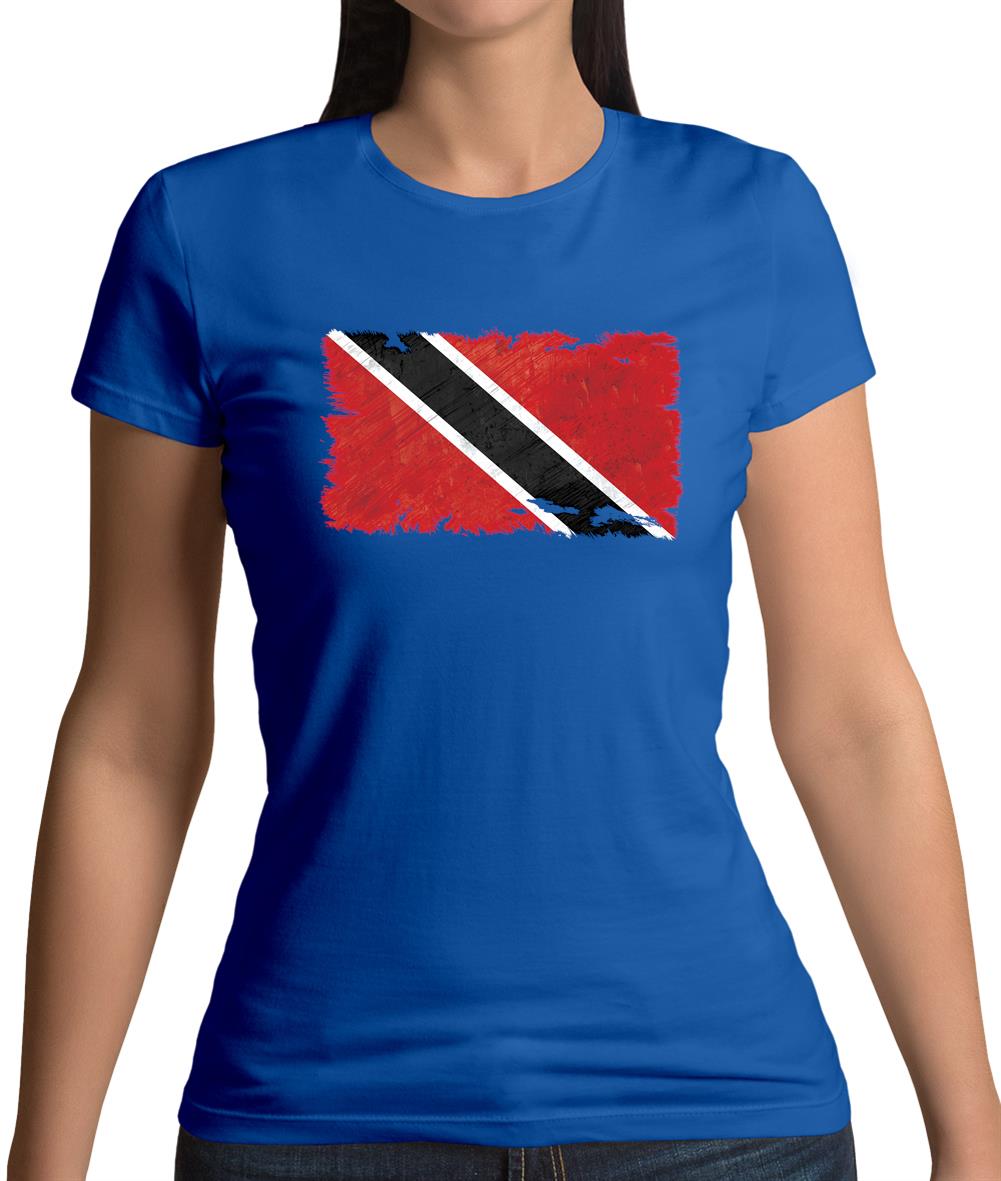 Trinidad And Tobago Grunge Style Flag Womens T-Shirt