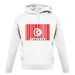 Tunisia Barcode Style Flag unisex hoodie