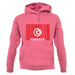 Tunisia Barcode Style Flag unisex hoodie