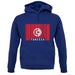 Tunisia Barcode Style Flag unisex hoodie