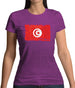 Tunisia Grunge Style Flag Womens T-Shirt