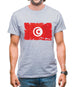 Tunisia Grunge Style Flag Mens T-Shirt