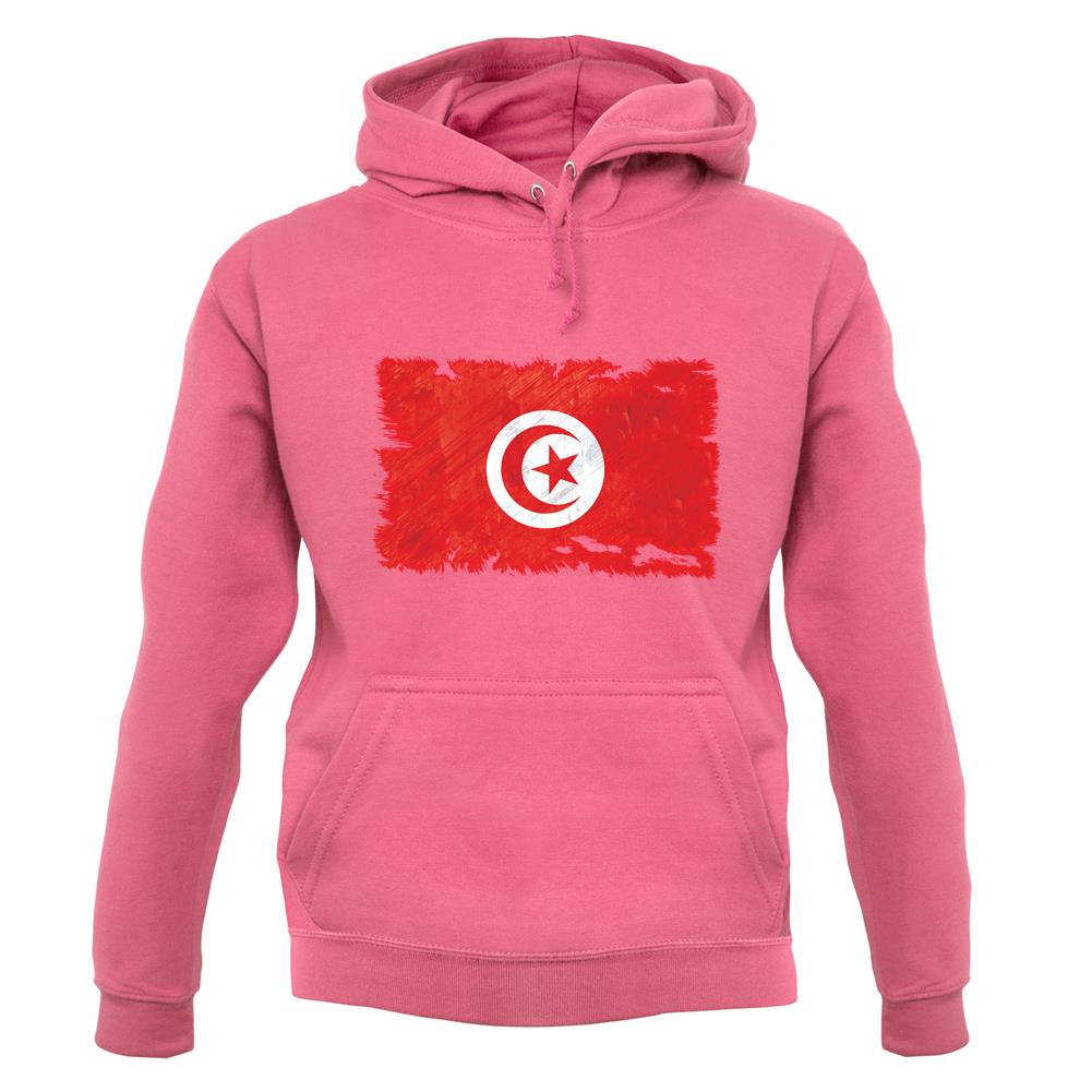 Tunisia Grunge Style Flag unisex hoodie