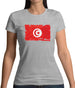 Tunisia Grunge Style Flag Womens T-Shirt