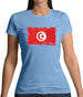 Tunisia Grunge Style Flag Womens T-Shirt