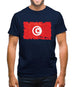 Tunisia Grunge Style Flag Mens T-Shirt