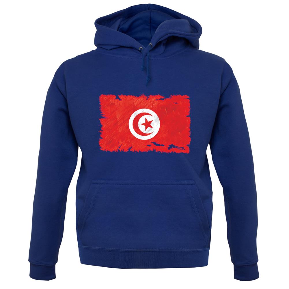Tunisia Grunge Style Flag unisex hoodie