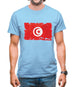 Tunisia Grunge Style Flag Mens T-Shirt