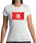 Tunisia Grunge Style Flag Womens T-Shirt