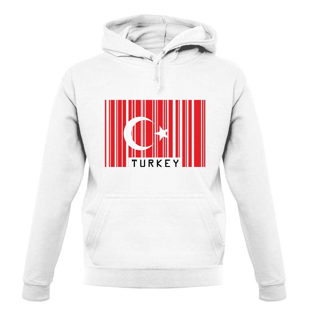 Turkey Barcode Style Flag unisex hoodie
