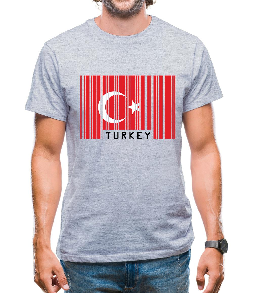 Turkey Barcode Style Flag Mens T-Shirt