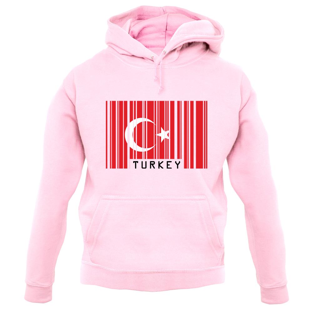 Turkey Barcode Style Flag unisex hoodie