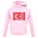 Turkey Barcode Style Flag unisex hoodie