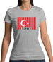 Turkey Barcode Style Flag Womens T-Shirt