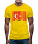 Turkey Barcode Style Flag Mens T-Shirt