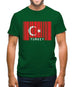 Turkey Barcode Style Flag Mens T-Shirt