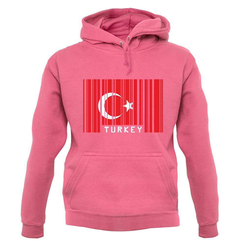 Turkey Barcode Style Flag unisex hoodie