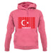 Turkey Barcode Style Flag unisex hoodie
