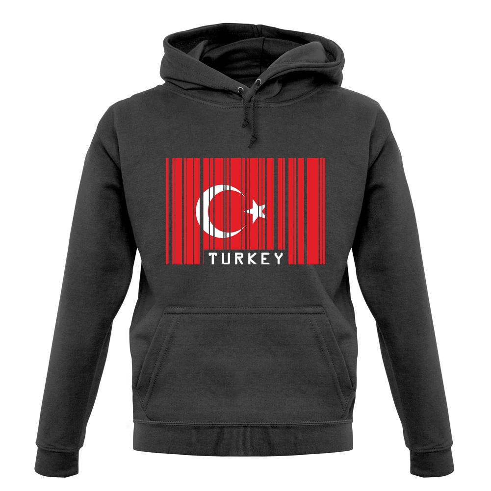 Turkey Barcode Style Flag unisex hoodie